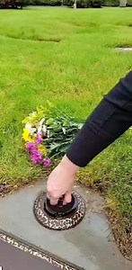 Missing vase? If there is a nub at top of the memorial marker or just above (as seen in video below), give a slight twist and pull up. Turn the vase right side up and give slight twist to lock it into the base. We hope this video will be helpful! | Evergreen Memorial Gardens Cemetery, Funeral Chapel and Crematory