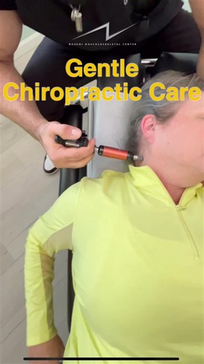The activator instrument used on the patient is a gentle, high speed handheld tool that applies light pressure, providing a comfortable treatment and promoting increased blood flow to the area #nazemichiropractic #chiropractortiktok #palmdesert
