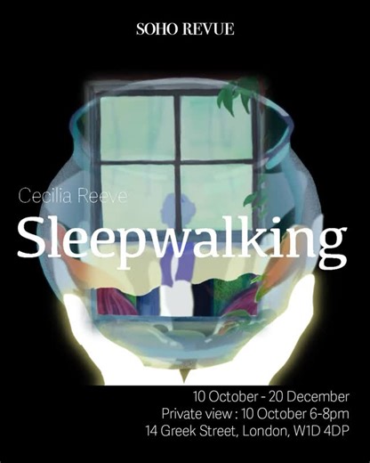 Cecilia Reeve on Instagram: "So excited to announce that next week ‘sleepwalking’ - an animated installation by me! Will be opening at @sohorevue 🔮 ! I’ve been working on this body of work for a while now , it’s about dreaming, waking and those moments in between, lots of watery things and some fish! Ive been really inspired by a lot of puppet theatre and Peter Pan and I can’t believe it’s about to go out into the big wide world- if your free next Friday pls come say hello at the private view A