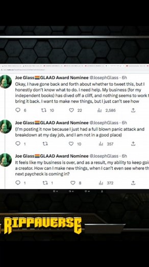 Sincere advice from successful independent comic book creators to a failed one with a business model made of Glass: "Just apologize." Full clip is LIVE on YouTube! #RippaVerse #Comicsgate #WeWillWin #comicbooks | Eric July