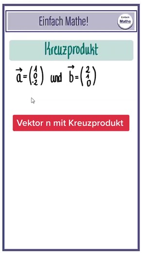 Vektor n mit Kreuzprodukt berechnen leicht gemacht