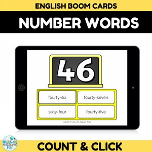 Number Recognition Assessment 40-50 Boom Cards