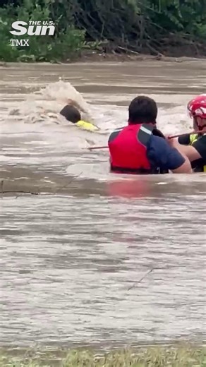 22K views · 372 reactions | Heart-stopping footage shows rescue with ropes in Texas floods | The US Sun | Facebook