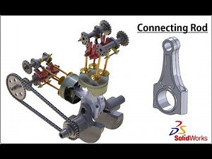 Modeling a Motorcycle Engine with SOLIDWORKS |SolidWorks Tutorial| Connecting Rod Design