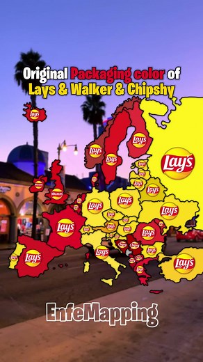 Original Packaging Colors of Lays & Walker Chips