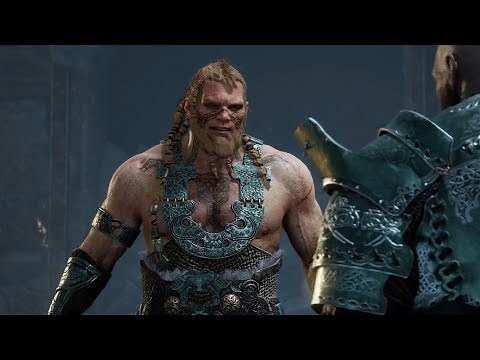 God of War PS4 - Magni and Modi Boss Fight #9 (Give Me God of War Hard Difficulty) (4K)