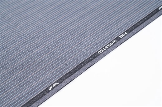 Vintage English Worsted Wool - 100% Wool - 240g Summer Weight - Gray & Azure Pinstripe - Fine Worsted Made in England - Etsy