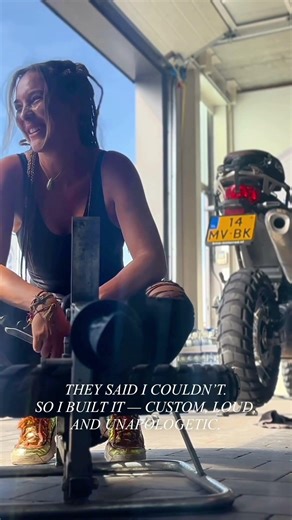 I build my ride like i build my life: Bold. Loud. No Permission #bikergirl #bikergirls #femalebiker