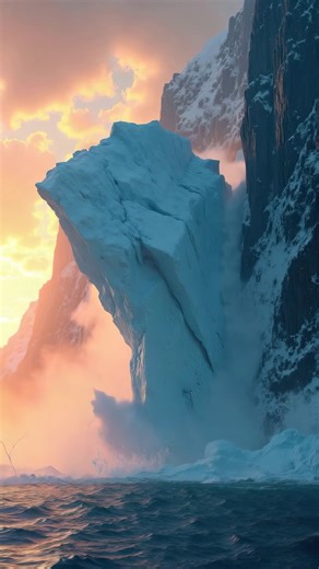 Glacier, Icefall, Collapse. Free Stock Video