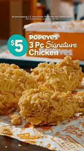17K views · 105 reactions | Don’t settle for a mini meal. Come into Popeyes for a 3Pc Signature Chicken for just $5! | Popeyes | Facebook
