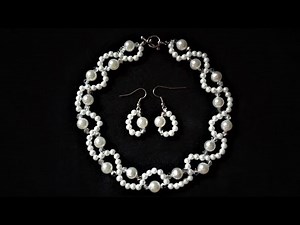 Pearl beading tutorial for beginners. 10 minutes DIY pearl necklace