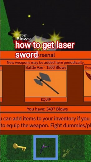 how to get laser sword
