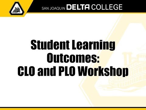 Student Learning Objectives: CLO and PLO Workshop