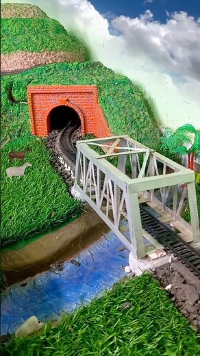 Miniature Model Train Tunnel, Model Rail Bridge, Toy wala rail gadi #toycar #modeltrain #toytrain
