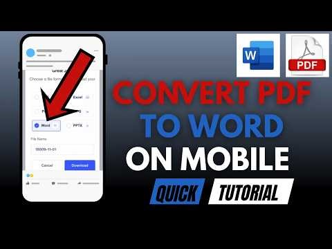 How To Convert PDF To Word On Mobile