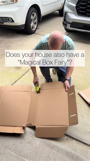 My wife thinks there’s a “Magical Box Fairy” that breaks down all the boxes she orders. I’m the box fairy. And this is the tool I’ve been using to quickly and easily break down boxes in my house! - #diyhome #diyhomeprojects #recycling #tools