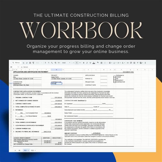 AIA-Inspired Contractor Forms | Change Order, Payment Application (Excel, PDF)