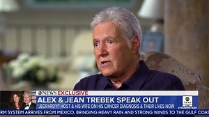 723K views · 3.9K reactions | ABC NEWS EXCLUSIVE: Beloved Jeopardy host Alex Trebek and his wife Jean speak out on his cancer diagnosis and their lives now. gma.abc/37ur01E | Good Morning America | Facebook