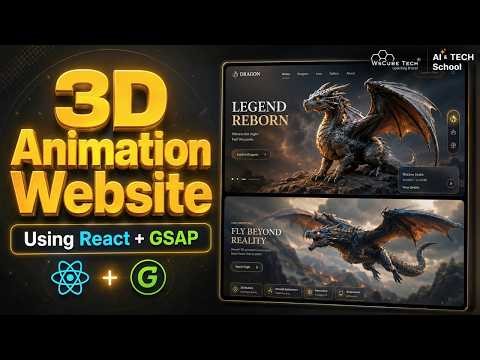 Build a Modern 3D Animated Website with React JS + GSAP (End to End Project)