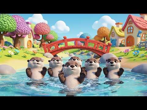 Five Little Otters Splash Splash Splash | Water Animal Song & Kids Nursery Rhymes