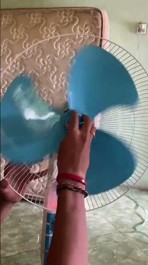 This is the process of installing the blades on a fan properly and correctly