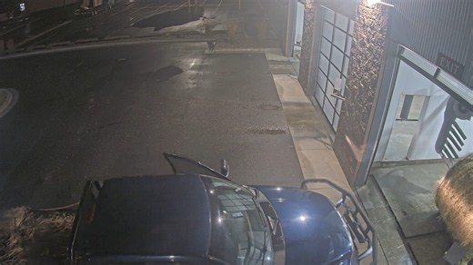 Truck breaks carwash with round bale