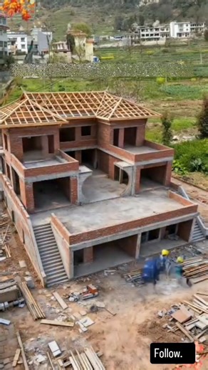 RoomScape 3D on Instagram: ""गांव में बनाओ ऐसा ढाई मंज़िला घर जो 100 साल तक नया लगे! . . . . . . #VillageHouseDesign #ModernHouse #DreamHome #IndianArchitecture #HomeDesign #LuxuryHome #DesiHouse #BeautifulHome #HomeIdeas #DoubleStoreyHouse"