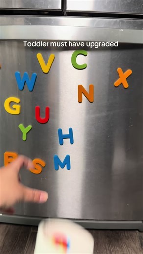 These silicone alphabet magnets are a must for toddlers. #toddlerfinds #toddleressentials #educationaltoys #alphabet #alphabetmagnets