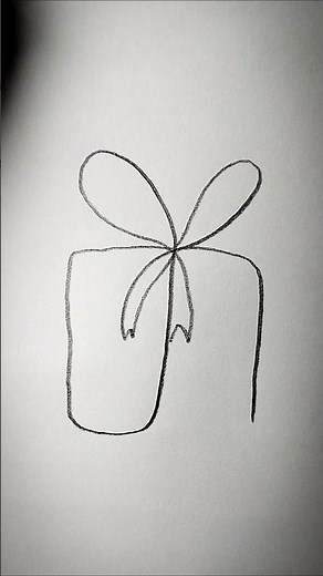 One Line Art | How to Draw a Present 🎁