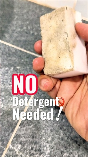 Clean Without Detergent! 🧽 Magic Sponge Cleaning Hack #shorts