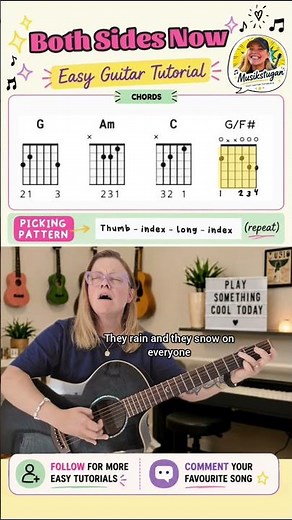 How to play Both Sides Now by #Joni Mitchell #bothSidesNow #GuitarTutorial #LearnGuitar