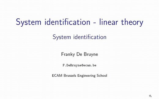 [转载无翻译]系统辨识System Identification