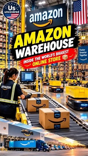“What REALLY happens inside an Amazon warehouse? 📦🤯🇺🇸”