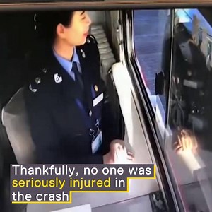 5K views | Out of control lorry slams into car | Newsflare | Facebook