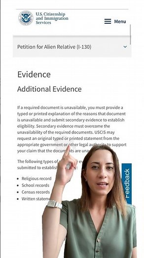 Official statement, religious record, school record, census record.. is this evidence REQUIRED?