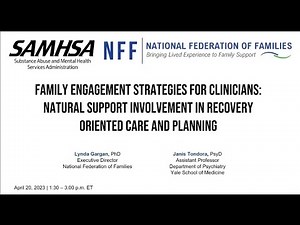SAMHSA-Sponsored Webinar: Family Engagement Strategies for Clinicians - April 2023