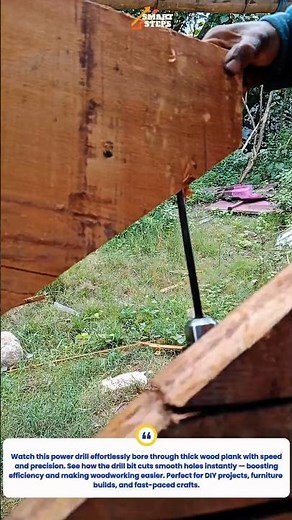 Power Drilling Into Wood With Precision – Fast DIY Woodwork Tool Demo 🇺🇸
