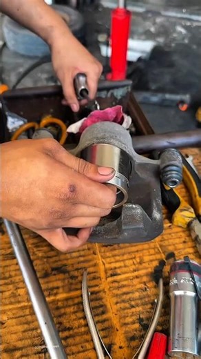 how to install piston calipers #shorts #mechanic #safety