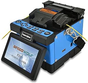 SPEEDWOLF 4.3" LCD High Precision Fiber Optic Fusion Splicer Machine for SM, MM, NZ-DS, EDF Fibers with Optical Fiber Cleaver and Automatic Focus Function(FS19)