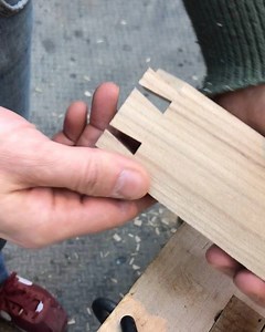 A look at an assembled mitered through dovetail. This one is part of the outer door frame so the stock is a bit narrower than the previous ones I’ve shown. | Matt Cremona