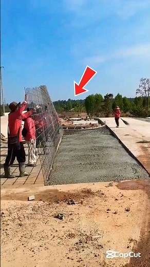 Laying the rod mesh after pouring the concrete | Slab Concrete Casting #rod #place #casting #shorts