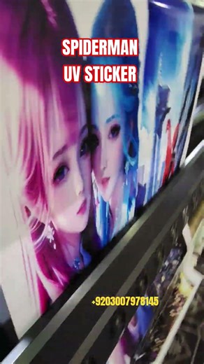 See how We print Spiderman Sticker 🕷 #banner #uvprinting