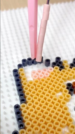 Pixie Beads ASMR | 2.6mm Mini Fuse Beads Perfect Melting Craft | DIY Keychain Making #fusebeads