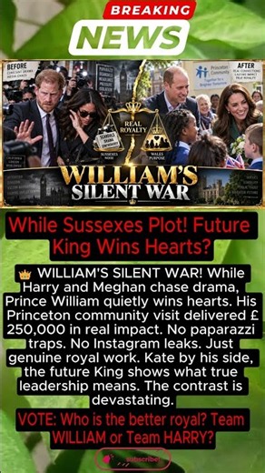 👑 WILLIAM'S SILENT VICTORY! £250,000 Community Impact #Royal #PrinceWilliam #KateMiddleton