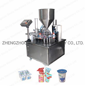 [Hot Item] Automatic Yogurt Pudding Ice Cream Jelly Cup Filling Sealing Machine Yogurt Packaging Machine