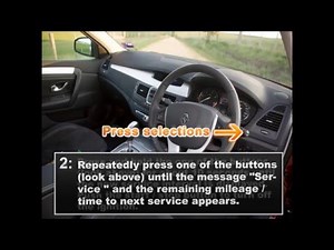 How do you reset the Service light of the Renault Laguna?