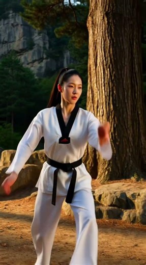 Taekwondo Girl’s Flying Acrobat Kick — Too Fast to See! #martialarts