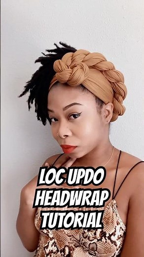 Loc Updo Headwrap Tutorial | Short Loc Styles #shorts #locstyles