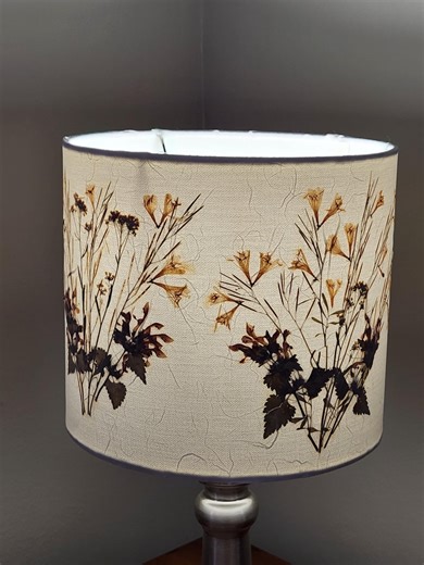Pressed Flower Lamp Shade. Botanical Artwork Lampshade (#135) - Etsy