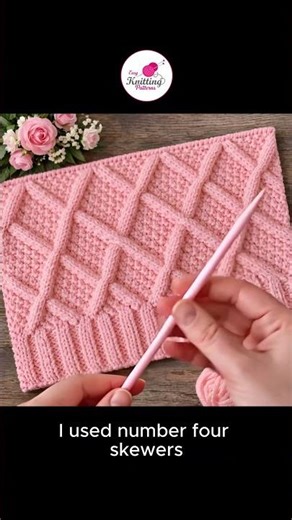 Diamond pattern knit - baklava slice knitted vest model #crochet #knitting #vest #knittingpatterns